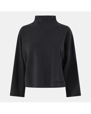 Damen Ted Baker Cupro Lässiges Sweatshirt mit Mock Neck in Schwarz