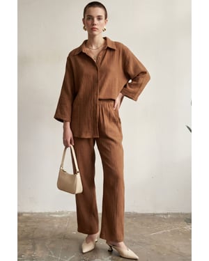 Musselin-Stoff Zweiteiliges Set mit Hemd & Hose