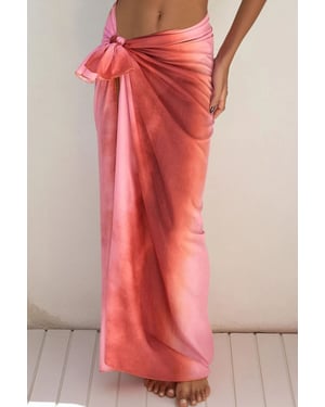 Langes Bedrucktes Strand-Cover-Up