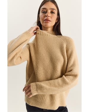 Oversized Rundhalsausschnitt Strickpullover