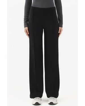 Modal Touch Rippendetail Weite Hosen