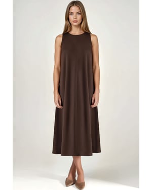 Modal Touch Entspanntes Midi-Kleid mit Taschen