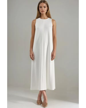 Modal Touch Entspanntes Midi-Kleid mit Taschen