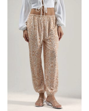 Zebra-Muster Niedrige Taille Jogginghose