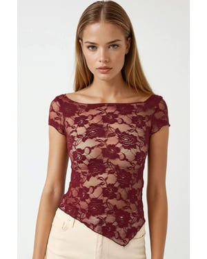 Blumen Spitze Cropped Top Pika Kollektion