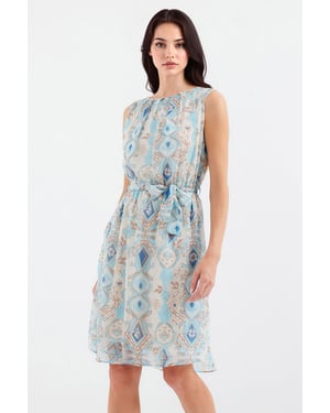 Mini-Kleid mit Bindegurt und Schleifendetail
