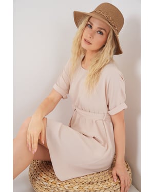 Mini-Kleid mit Schleife