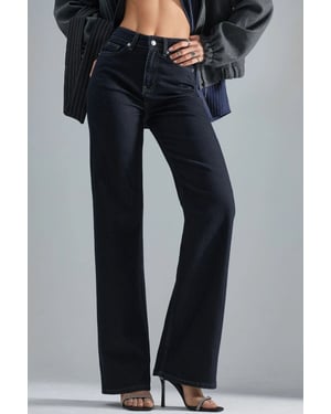 SQUALO Hochtaillierte Gerade Leg Jeans