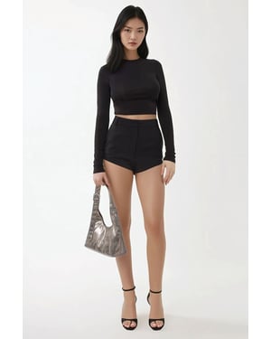 Hochtaillierte gerade Shorts