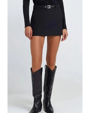 Hohe Taille Mini-Shorts