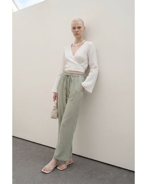 Elastische Bund gerade geschnittene Hosen