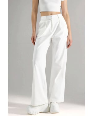 Hohe Taille Weite Palazzo-Hose