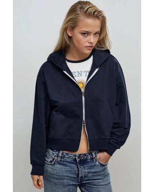 Oversized Kapuzen-Zipfel-Strick-Sweatshirt
