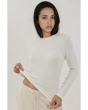 Ultraweiches Slim Fit Rundhals Langarm Basic Top