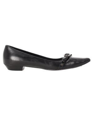 Dior Ballerinas mit spitzer Zehenpartie aus schwarzem Leder
