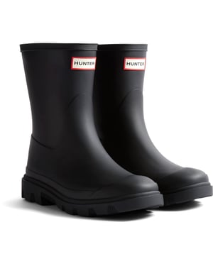 Hunter Downpour Short Gummi Damen Schwarze Gummistiefel