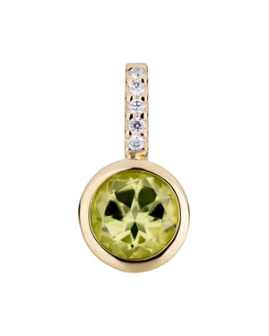 Orolino Anhänger Gold 585 mit 5x Brillant zus. 0,02ct. und Peridot