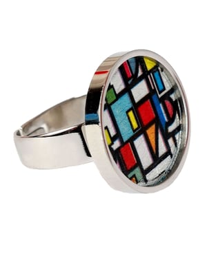 DeMarie Ring Edelstahl mit Silber-/Goldeinlage