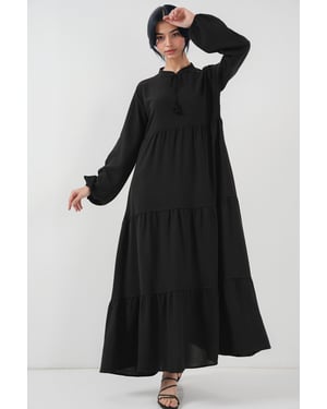 Maxikleid mit Schleifendetail