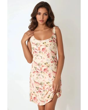 U-Kragen Bedrucktes Figur-Hugging Mini Kleid