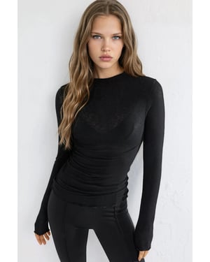 Langärmlige Slim-Fit Bluse