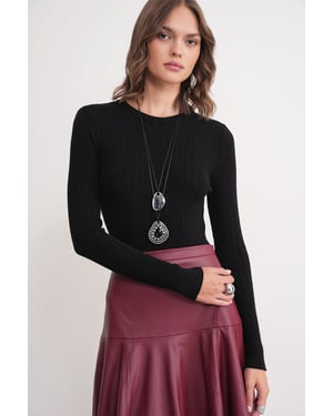 Weiches strukturiertes Ripp-T-Shirt