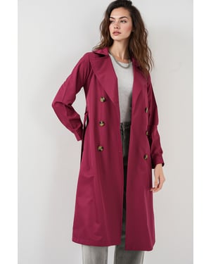 Doppelreihiger langer Trenchcoat