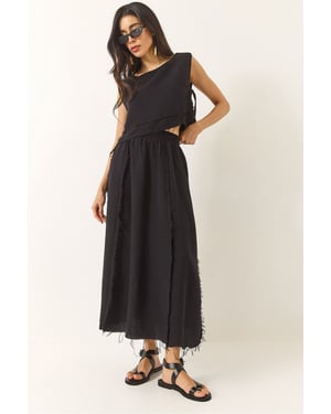Texturierte Bluse und Rock aus Musselin, zwei-teiliges Set