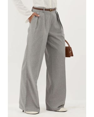 Gestreifte Weite Plisseehose aus Palazzo-Style
