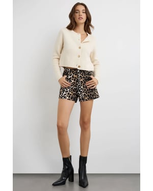 Knopfmuster Strickjacke