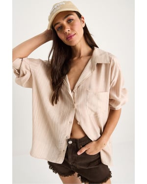 Knopfleiste Taschen Langarmshirt