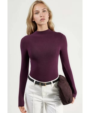 Busem Langärmlige Slim-fit-Bluse - Lila