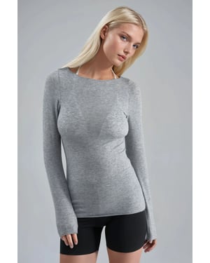 Schlanke Passform Boot-Ausschnitt Bluse