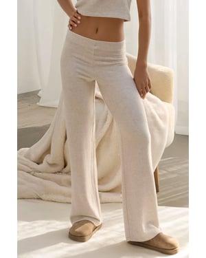 Elastischer Bund Weiche Strickhose mit Textur