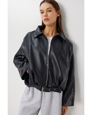 Kunstleder Bomberjacke