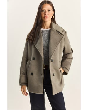 Oversized Mantel mit Taschen