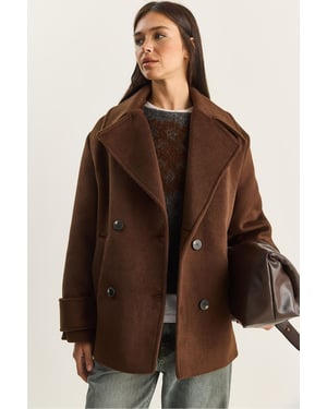 Oversized Mantel mit Taschen