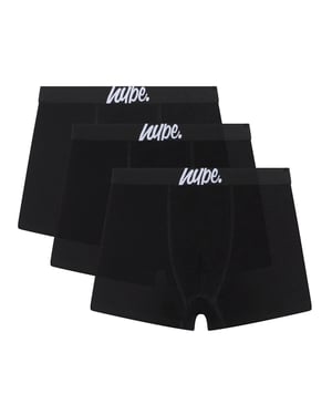 3er-Pack Jungen-Boxershorts Schwarz Weich Atmungsaktive Unterwäsche
