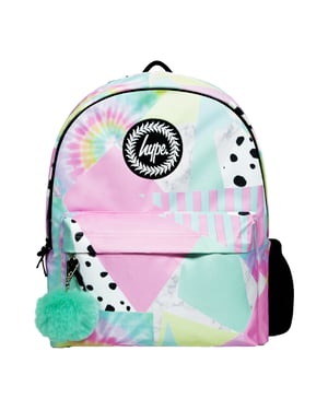 Kinder-Rucksack Multi-Pastell Collage-Design | Leichter Schulranzen