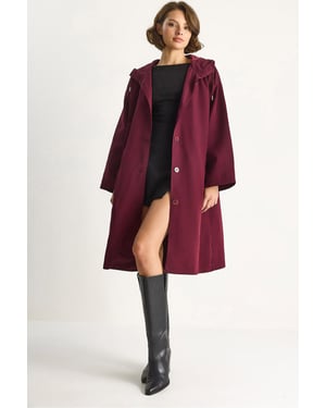 Oversized Midi-Trenchcoat mit Schalkragen