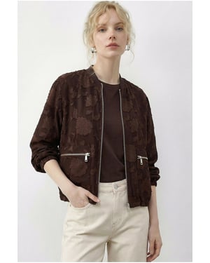 Blumen Oversized Bomberjacke