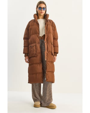 Übergröße Langer Puffer-Mantel