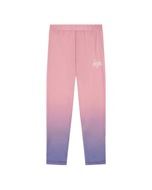 Mädchen Leggings Kinder Pink Pastellverlauf Stretch Freizeit Weiche Passform Hose