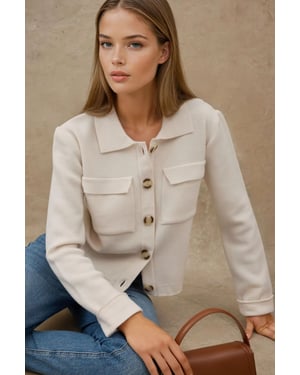 Knopf-Cardigan mit Taschen
