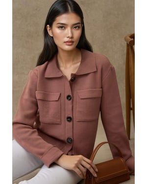 Knopfcardigan mit Taschen