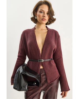 Gürtel-Details Cardigan