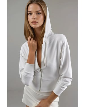 Kapuzenshirt mit langen Ärmeln und Reißverschluss