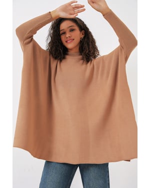 Schlitz-Details Halb-Stehkragen Lockere Sweatshirt