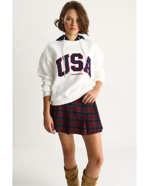 Hoodie mit Übergröße und Aufdruck