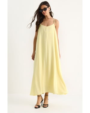Maxi V-Ausschnitt Kleid